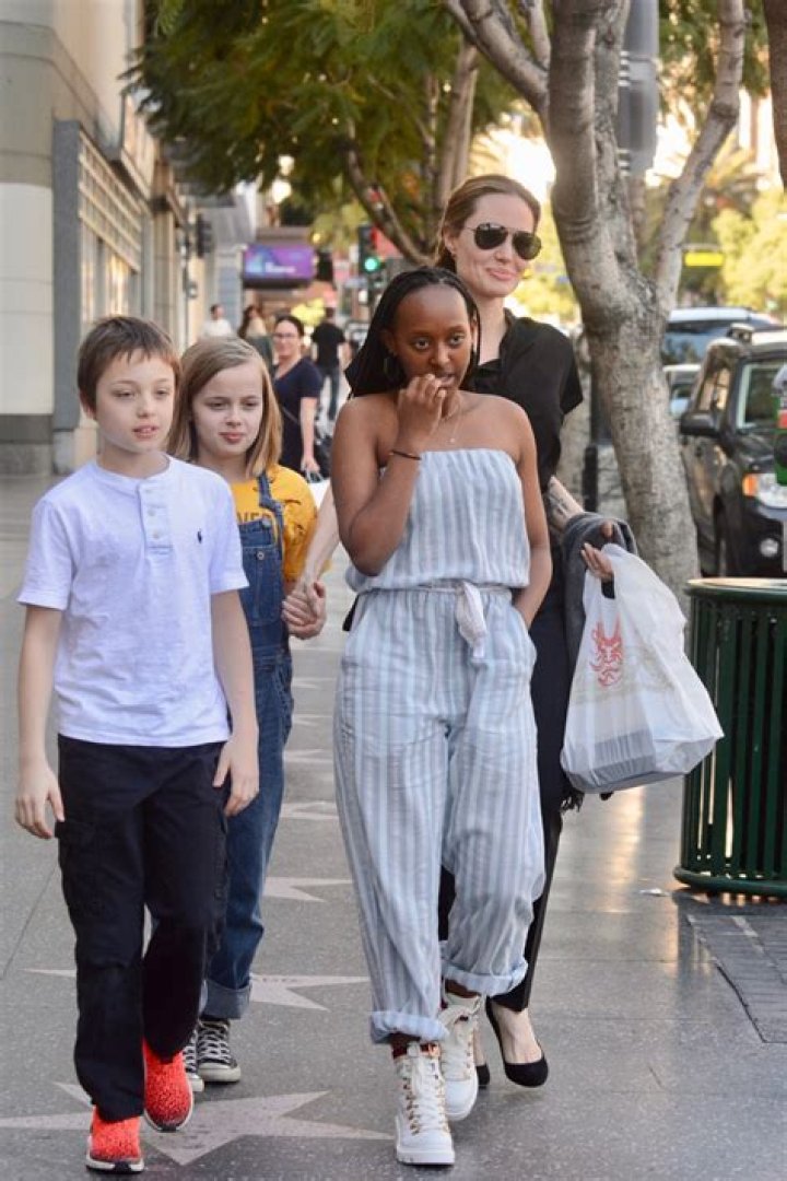 Angelina Jolie Takes Vivienne, Knox & Zahara Out For Sushi In LA — See Pic