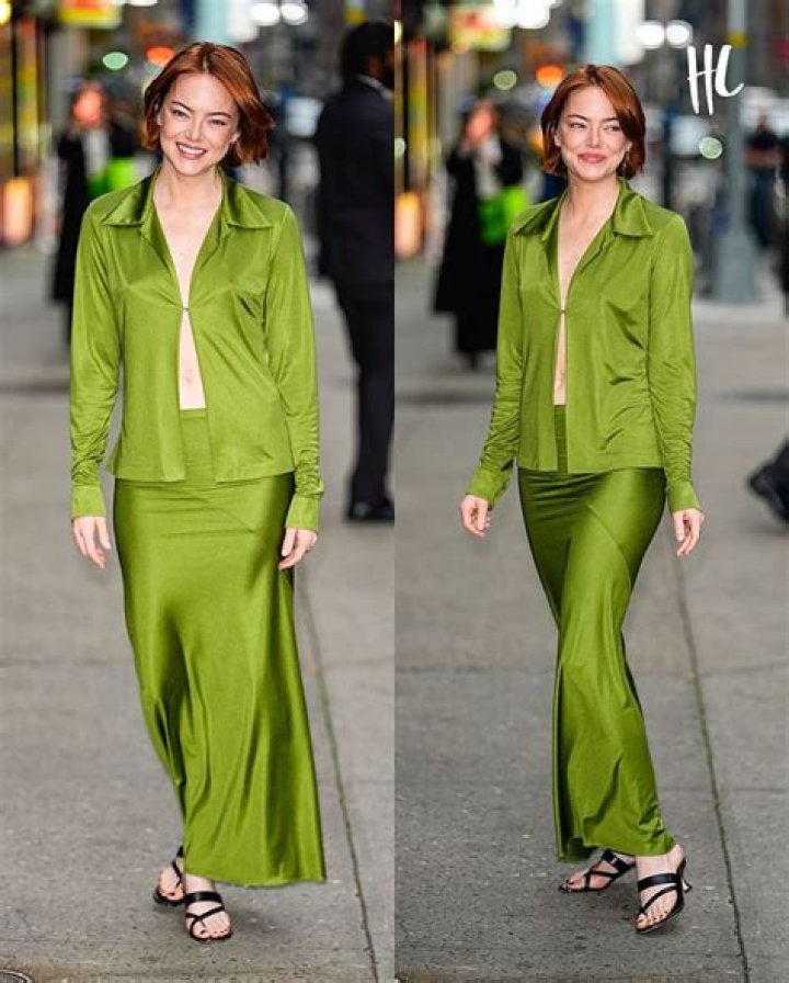 Stuns In Green – Hollywood Life