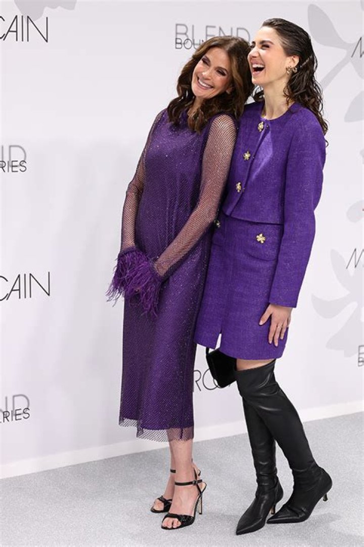 Teri Hatcher & Look-Alike Daughter Emerson Tenney Match in Purple Outfits During Berlin Fashion Week