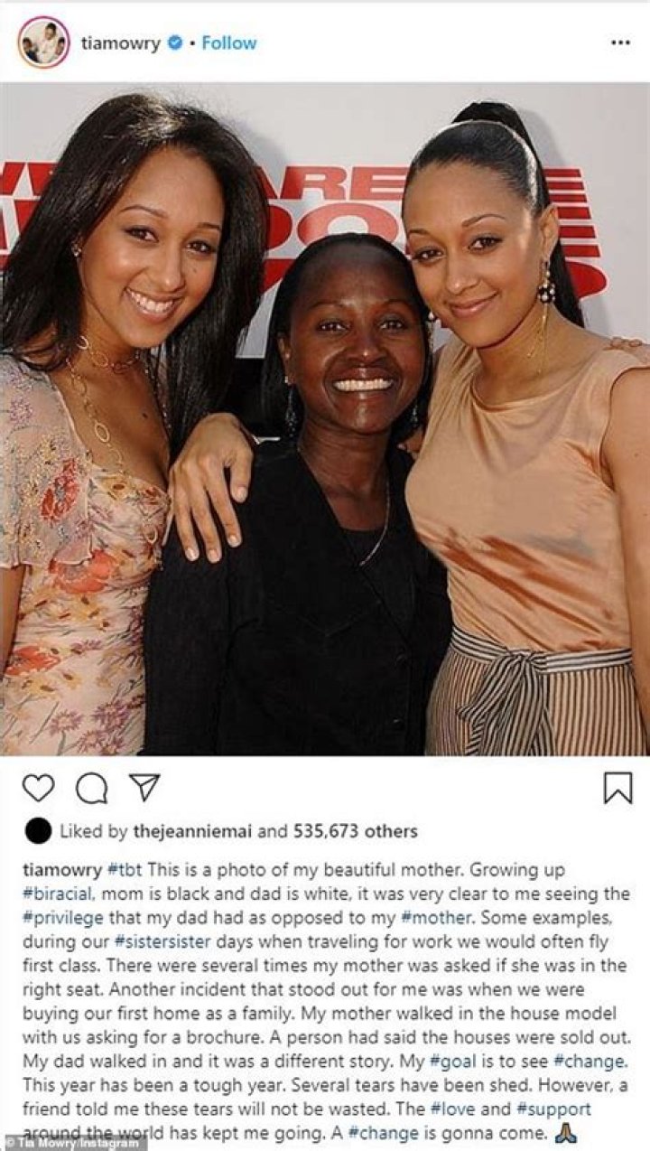 Tia Mowry Reveals How Growing Up In Biracial Family Helped Her See ‘Privilege’ Very ‘Clearly’